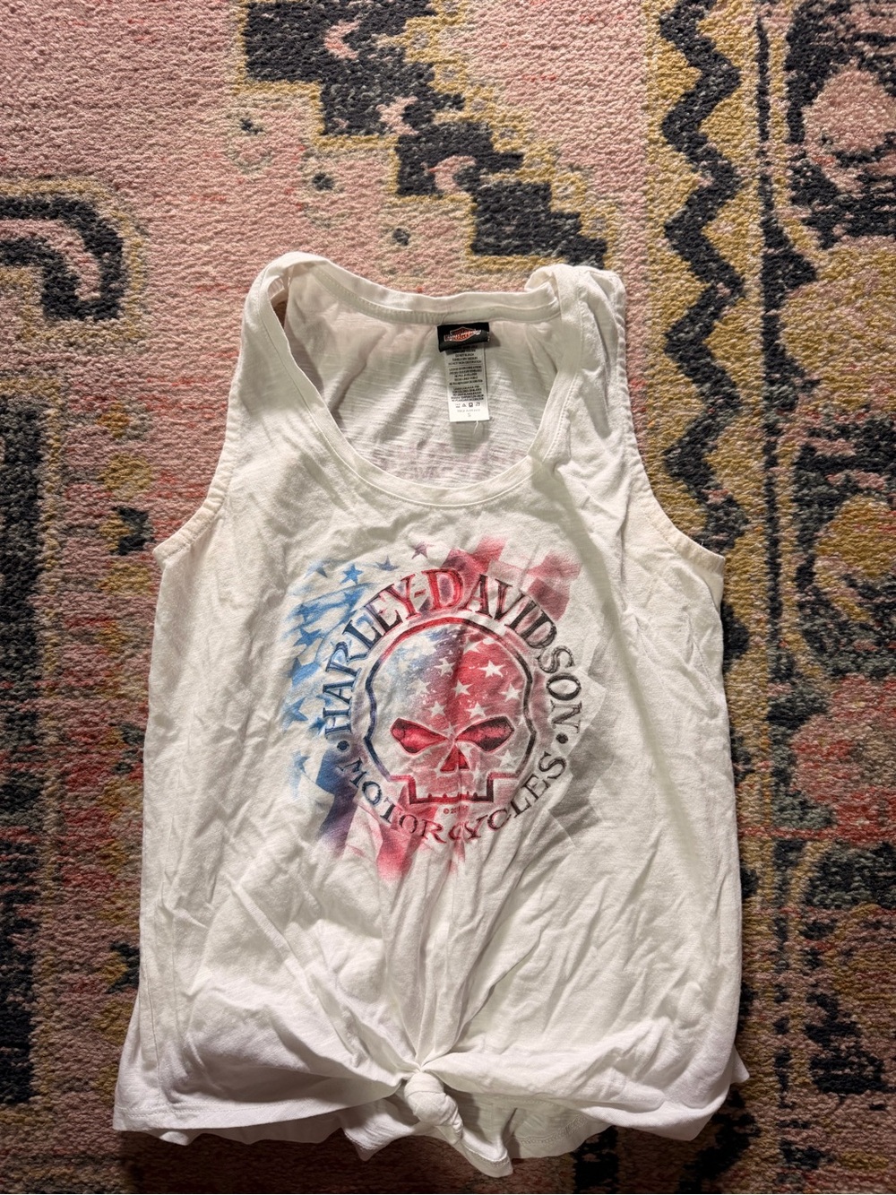 Harley-Davidson White Tank